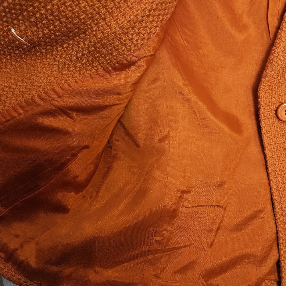 RAFAELLA WOMEN BEAUTIFUL WOOL TANGERINE JACKET SIZE 14 - Picture 7 of 12